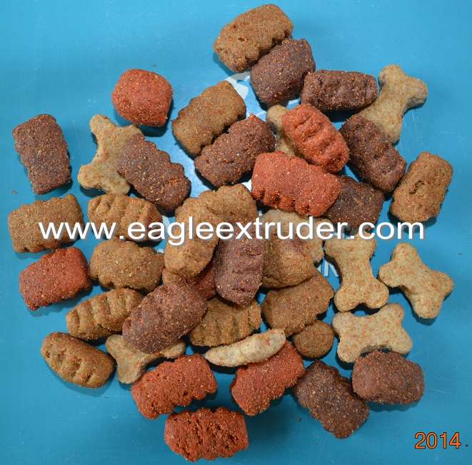 Dry kibble crispy pet dog food treats extruder machine 